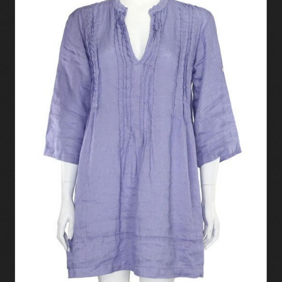 CP Shades Tops - CP Shades cotton + silk pintuck tunic 19" bust